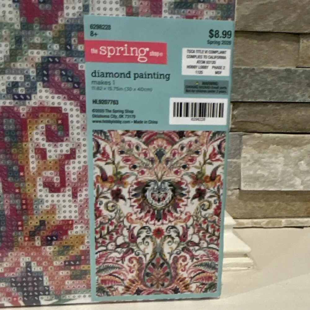 Hobby Lobby The Spring Shop Diamond Painting Spring Themed Canvas 11.82x15.75